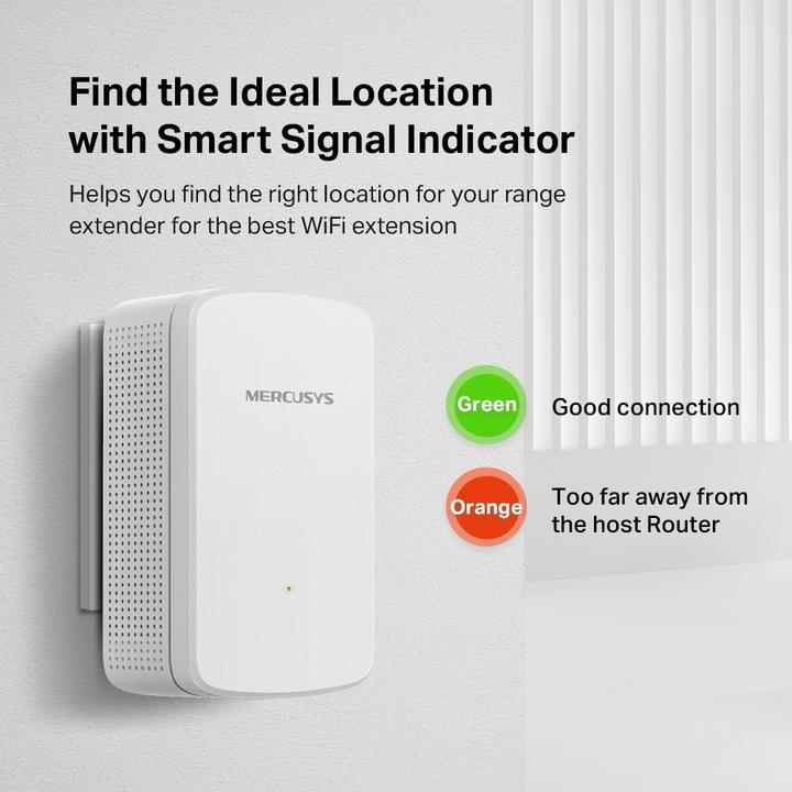 Produktbild Mercusys ME10 network extender Network repeater White 10 (300 Mbit/s)