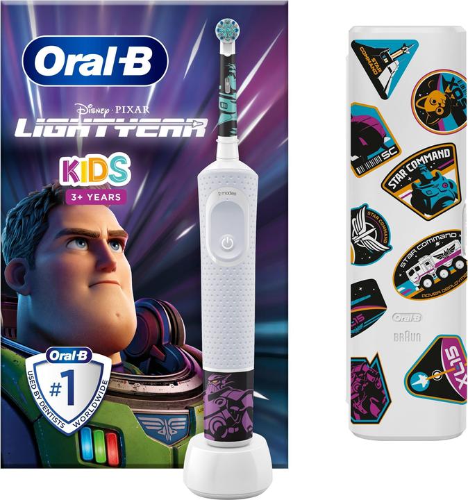Image du produit Oral-B Vitality100 Kids Lightyear + étui de voyage (Brosse à dents oscillo-rotative)