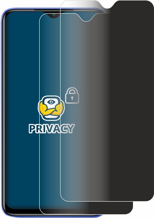 Productafbeelding BROTECT Anti-spionnetje privacyfolie Beschermfolie tegen blauw licht (2 Stuk, Xiaomi Redmi 9T)