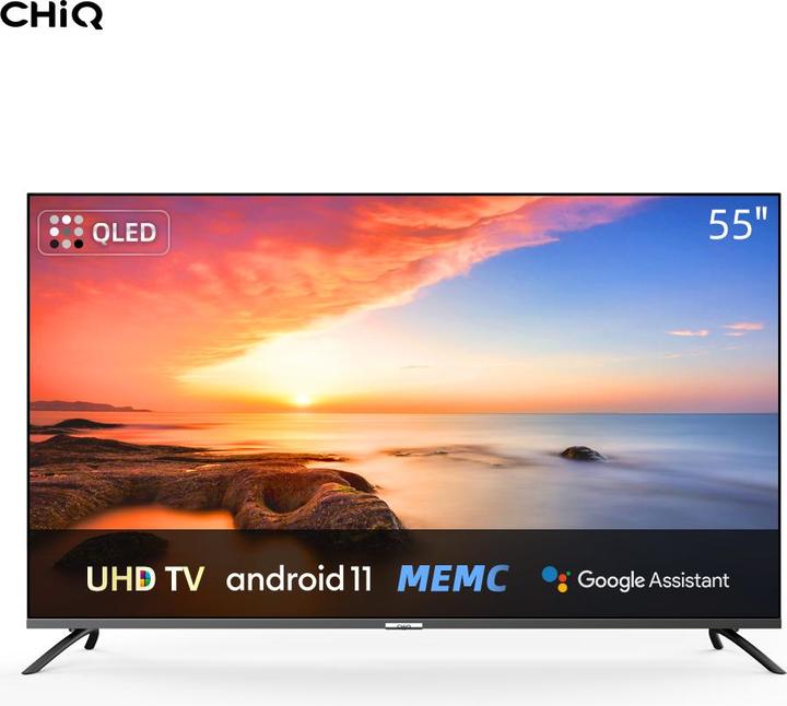 Produktbild CHiQ U55QM8V (139 cm(55 Zoll), schwarz, UltraHD/4K, Triple Tuner, Android) (55", QLED, 4K)