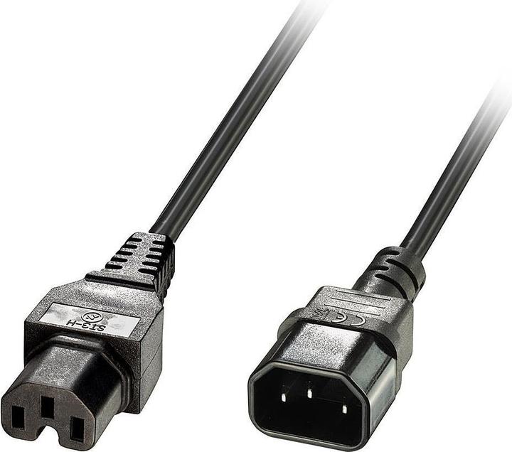 Produktbild Lindy 30314 Netzkabelverlängerung (2 m, C14)
