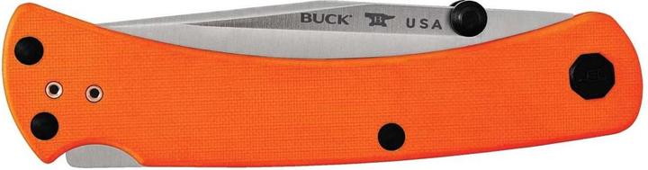 Image du produit Buck 110 SLIM PRO TRX, orange, acier S30V, inoxydable, Back Lock, manche G10, clip-poche Tip Up