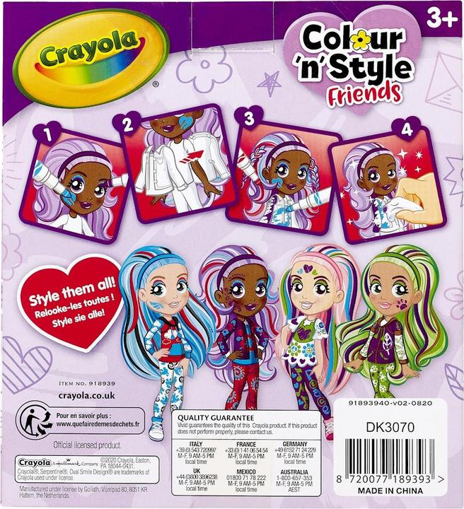 Immagine prodotto Crayola Bambole di colore e stile ass