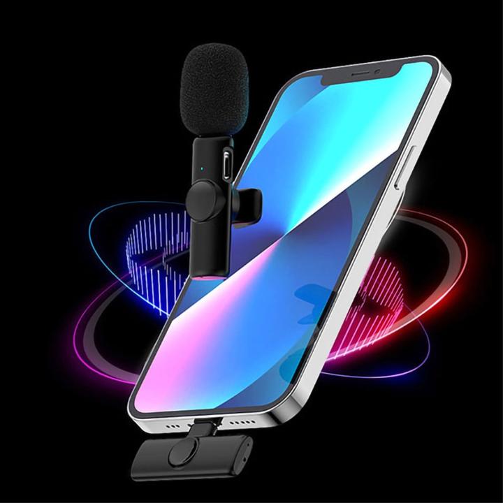 Produktbild Apfelkiste 360° Lavalier-Mikrofon mit Lightning – Kabelloses Set für Handy/Tablet (3-tlg.)