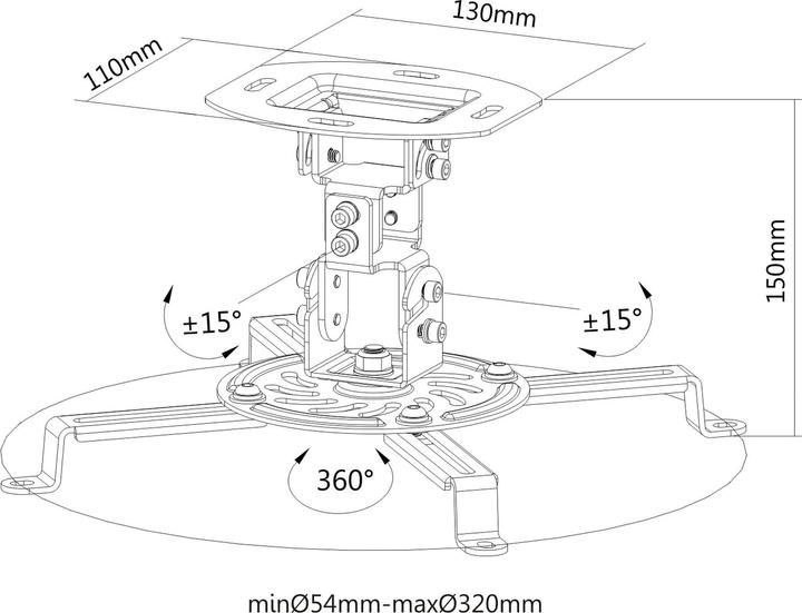 Image du produit PureMounts Spider 10W (Plafond)