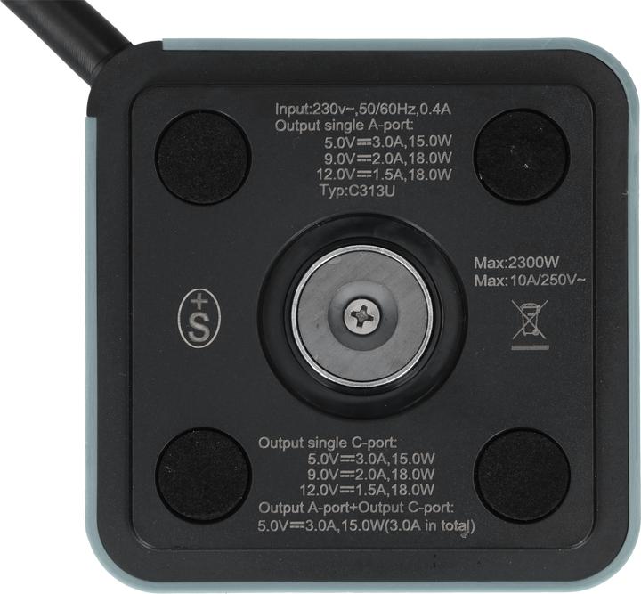 Actual product image Max Hauri Cube (3 x, Type 13, USB-A, USB-C, 2 m)