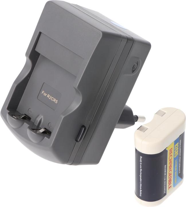 Actual product image AccuCell Quick charger 2CR5 PowerSet including the Li-ion battery 2CR5, 2CR5M, 2-CR5 M (1 pcs., 2CR5, 600 mAh, Battery + charger)