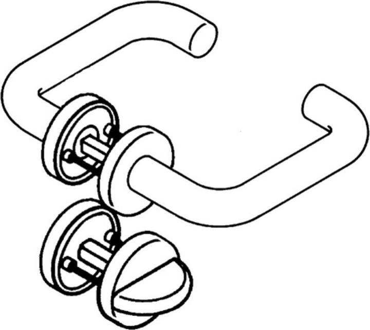 Actual product image Hewi Rosette set 111PBR02.230 Polyamide 99 matt round FBM DIN left / right D/D (Door handle)
