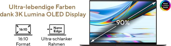 Produktbild ASUS Zenbook S 16 (16", AMD Ryzen AI 7 350, 24 GB, 1000 GB, DE)