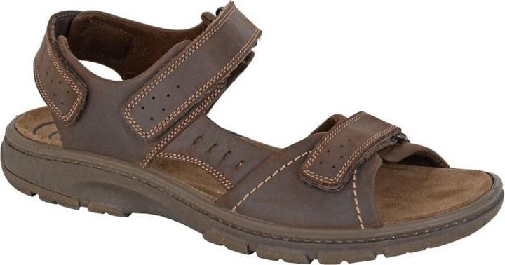 Actual product image IMAC Mens Waxy Leather Triple Strap Sandals (45.5)