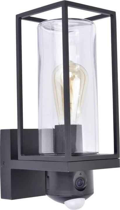 Produktbild Lutec Flair Kameraleuchte E27 dimmbar IP44 Schwarz (E27, IP44)