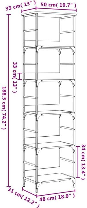 Actual product image VidaXL Ford (50 x 33 x 188.5 cm)