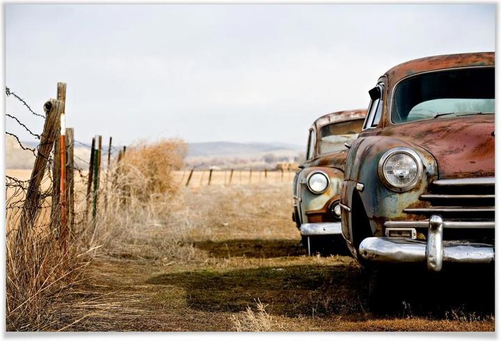 Produktbild Trenddeko Old rusted Cars (160 x 105 cm)
