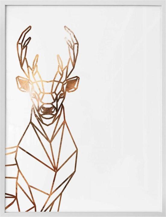 Image du produit Trenddeko Cerf origami - aspect cuivre (120 x 150 cm)