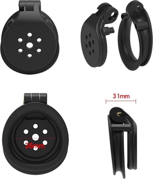 Actual product image CockLock Penis Chastity Cage "Flat Zone