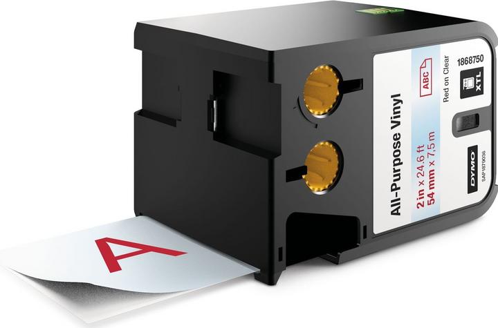 Produktbild Dymo XTL Schriftband, Vinyl (5.40 cm, Schwarz)