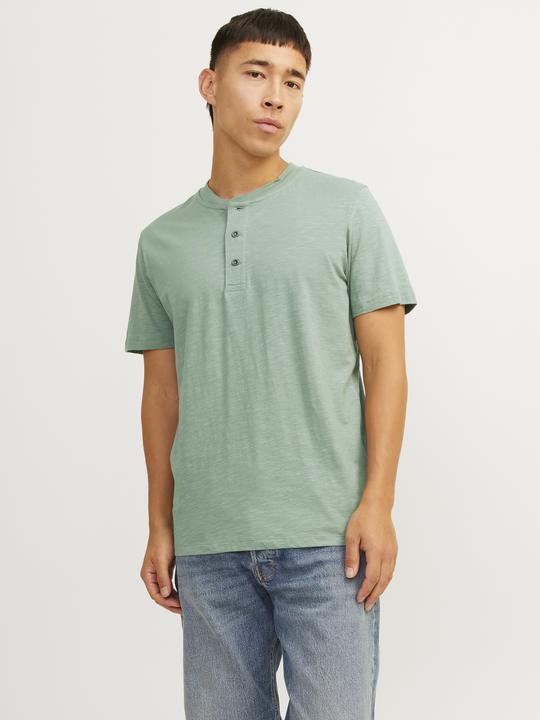 Produktbild Jack & Jones Einfarbig Grandad Kragen T-shirt T-shirt (S)