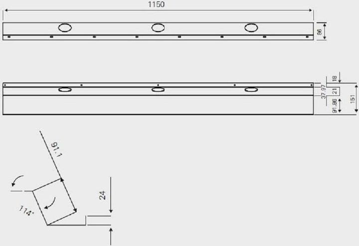 Produktbild Actiforce Kabelwanne fix (Kabelkanal, 110 cm)