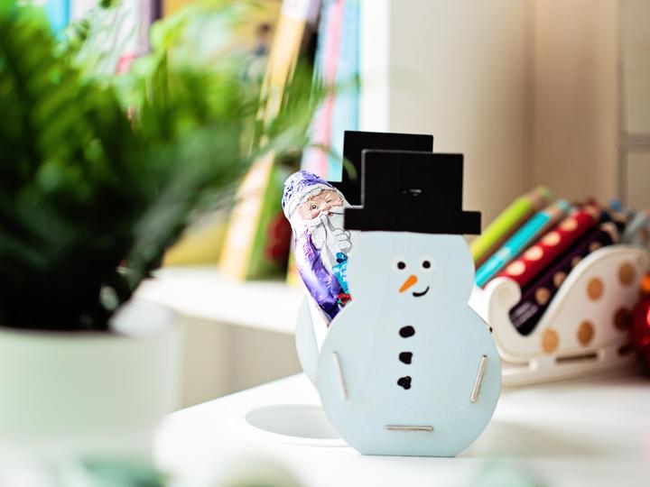 Actual product image Sunnysue Wooden basket "Snowman