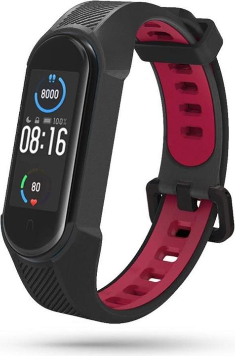Produktbild Tech-Protect Armour Xiaomi Mi Smart Band 5/6 Black/Red (TPU)