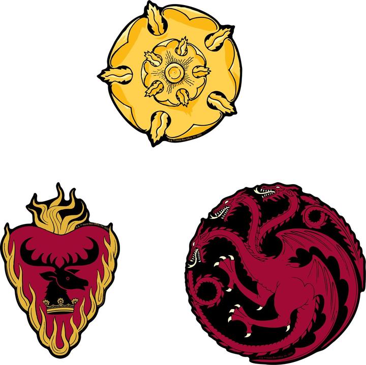 Produktbild Game of Thrones Hauswappen Aufkleber Deluxe 50erPack Vinyl