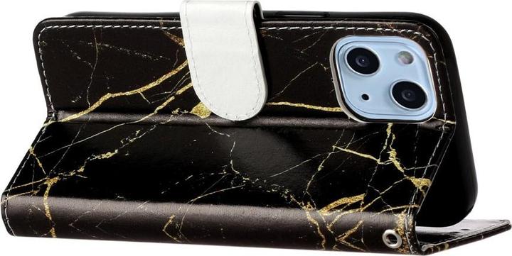 Actual product image Ueli Express iPhone 13 Mini Book Case Case with Card Holder Marble Black (Apple iPhone 13 mini)