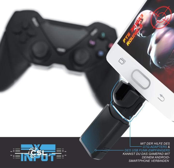 Produktbild CSL Gamepad, Wireless Controller für Android / PC / PS3 / X-Input / OTG Adapter (Android)
