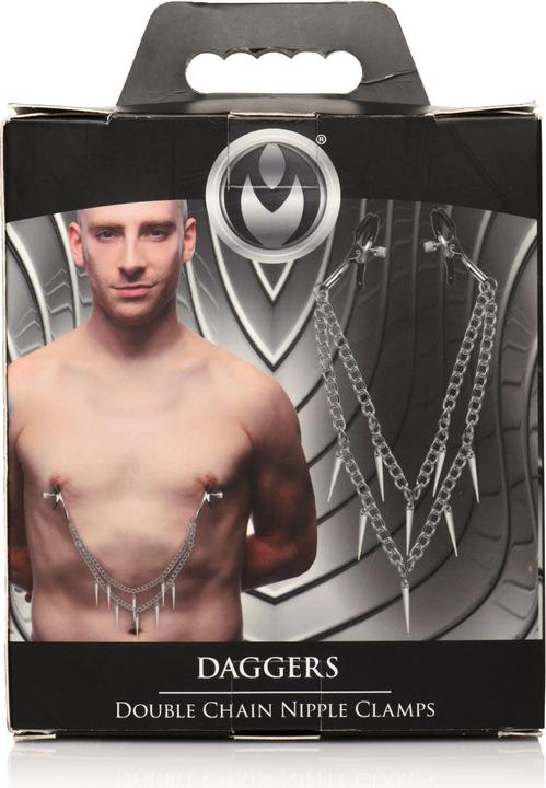 Actual product image Master Series Daggers - Double Chain Nipple Clamps