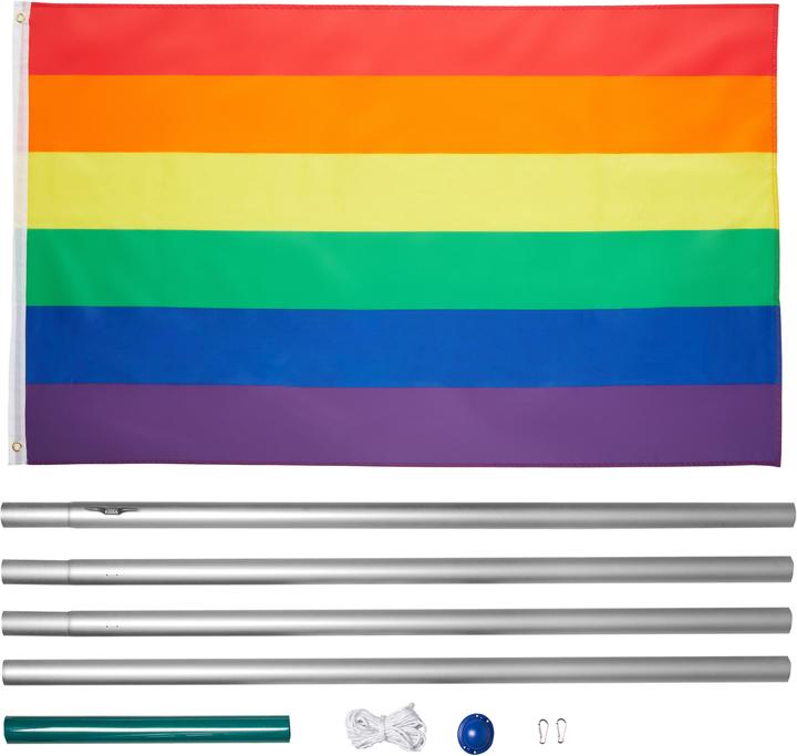 Image du produit tectake Mât avec drapeau