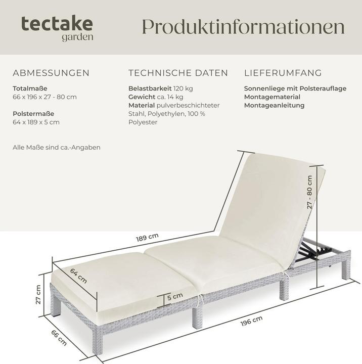Immagine prodotto tectake Sofia (196 cm)