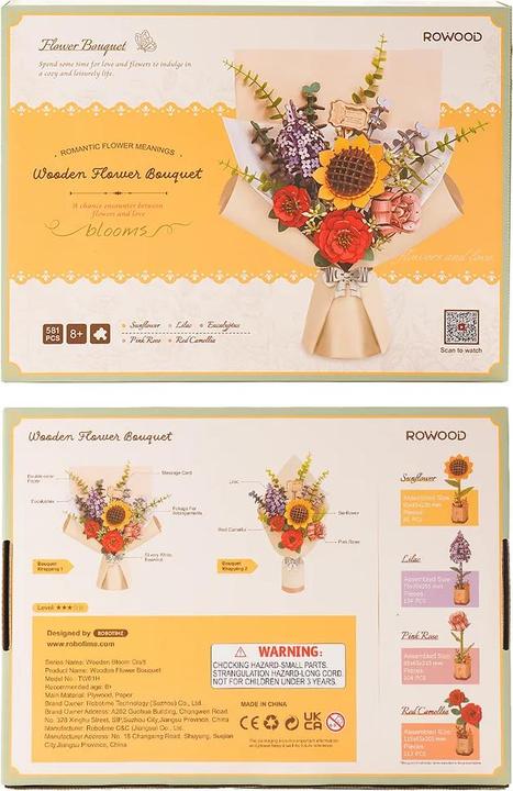 Image du produit Robotime Kit de maquettes 'BOUQUET DE FLEURS'.