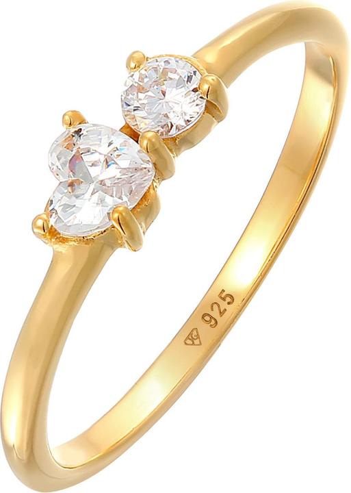 Immagine prodotto Elli Anello Cuore Zirconia Simbolo di Fidanzamento Argento 925 (54, 925 Argento)