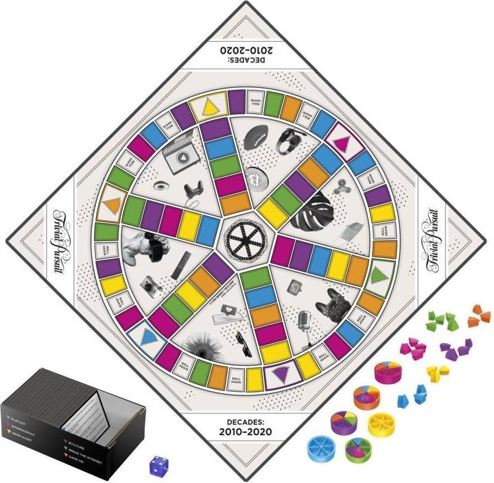 Immagine prodotto Hasbro Gaming Trivial Pursuit Decenni dal 2010 al 2020 Gioco da tavolo Trivia (Finlandese)