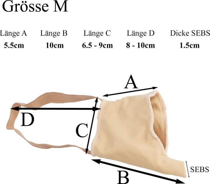 Actual product image Cbx Hallux valgus correction bandage with integrated silicone pad 2 pieces - size M (M)