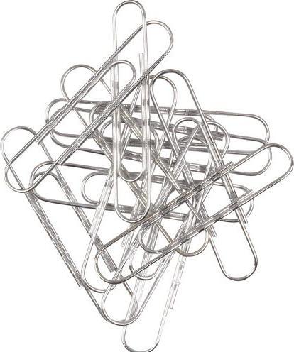 Actual product image Office Depot Paper clips Wavy 75 mm silver metal, zinc (100 x)