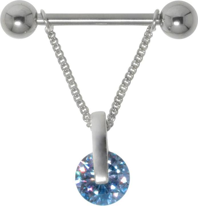 Produktbild Bijouteria Brustpiercing (Chirurgenstahl 316L, Silber 925, Zirkonia)