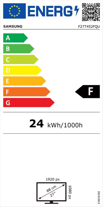 Energielabel Samsung LF27T452FQR (1920 x 1080 Pixels, 27")