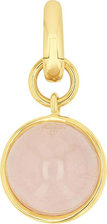 Amor Charms für Damen, 925 Sterling Silber, Rosenquarz (Silber 925)