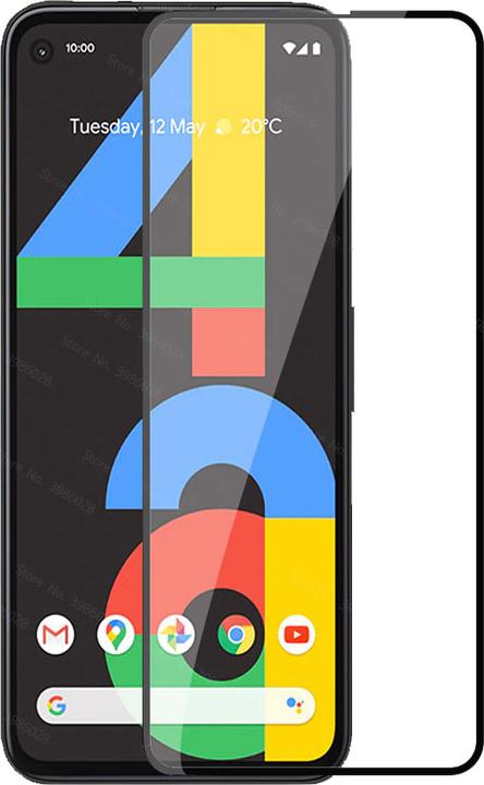Actual product image PhoneLook 3D Tempered Glass Full Screen Display Protection Glass with Black Frame (1 Piece, Google Pixel 4a)