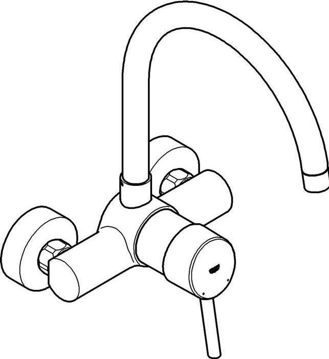 Produktbild Grohe Wandkchenarmatur mit Einhebel Concetto chrom glnzend 32667001
