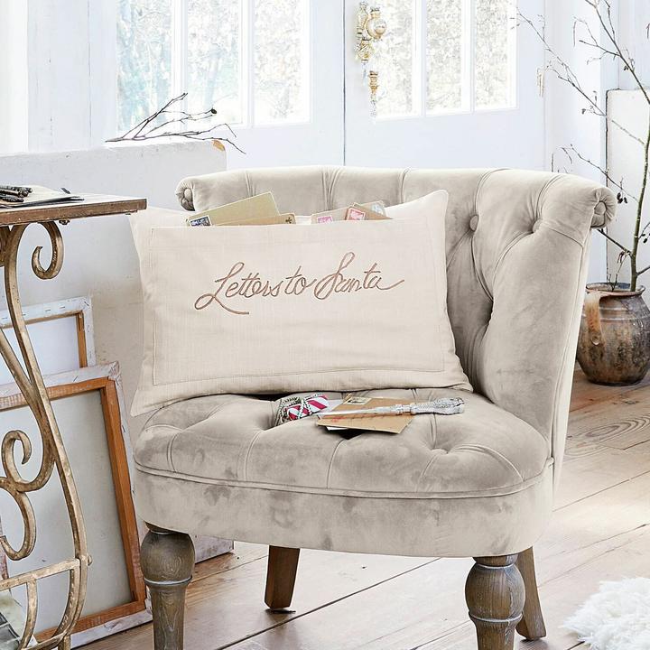 Produktbild Loberon Kissenhülle Welenzas weiss/beige (30 x 50 cm)