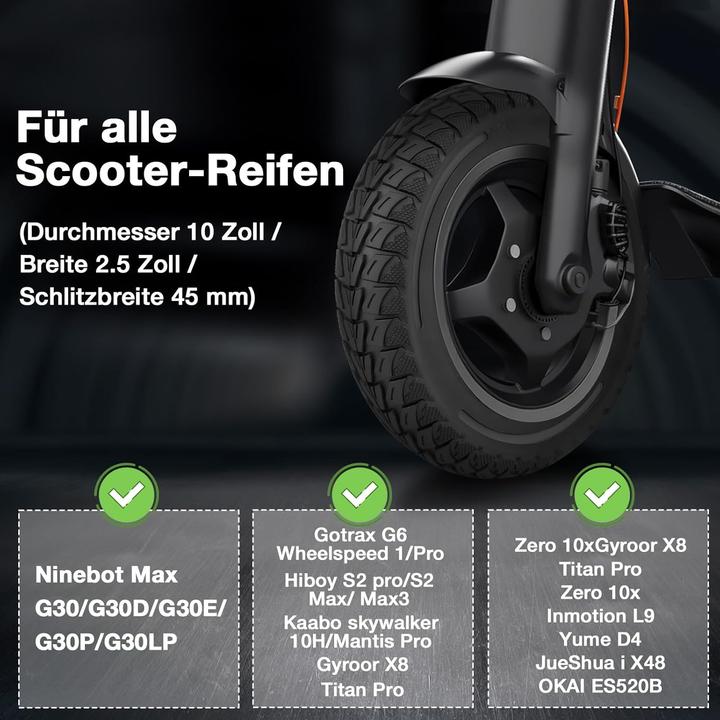 Produktbild Yinuohua E-Scooter Vollgummireifen Set