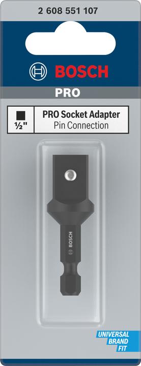 Immagine prodotto Bosch Professional Zubehör Adattatore per presa PRO con attacco a spillo, 1/2", 50 mm