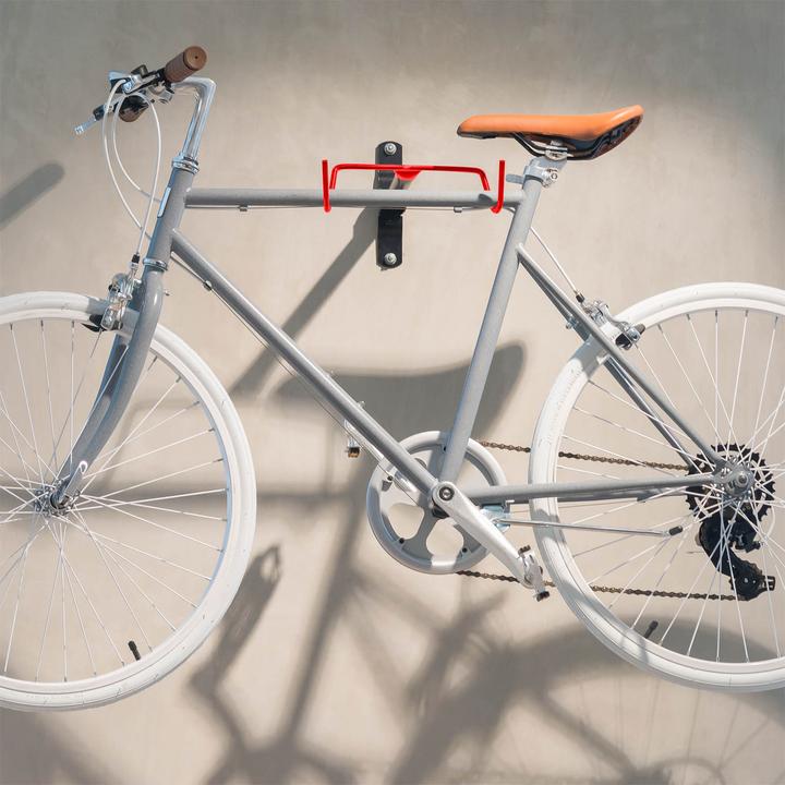 Image du produit Wiltec Jeu de 2 Support mural pliable pour vélos Suspension du cadre Capacité de charge par crochet 30 kg