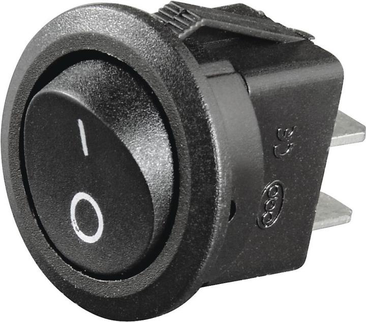 Actual product image Hama Car switch, round, rocker switch, 10 A/12 V, black