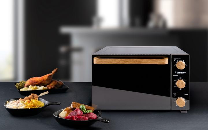 Actual product image Bestron 31 litre grill oven, Black & Wood series