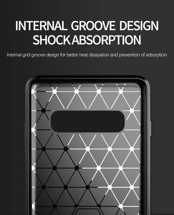 Produktbild Cadorabo TPU Ultra Slim carbon edelstahl Kombi Cover (Samsung Galaxy S10)