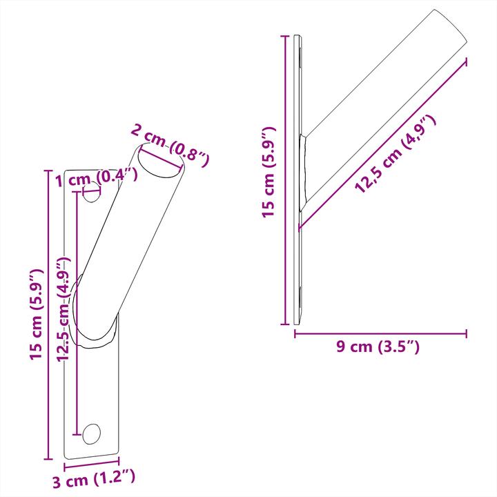 Produktbild VidaXL Flaggenmast Halterung für 1 Flagge zur Wandmontage aus schwarzem Metall