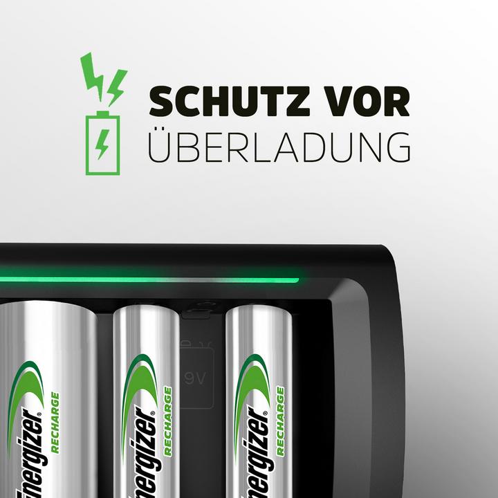 Produktbild Energizer Recharge Universal (1 Stk., D, AAA, AA, 9V Block, 2300 mAh, Ladegerät ohne Akku)