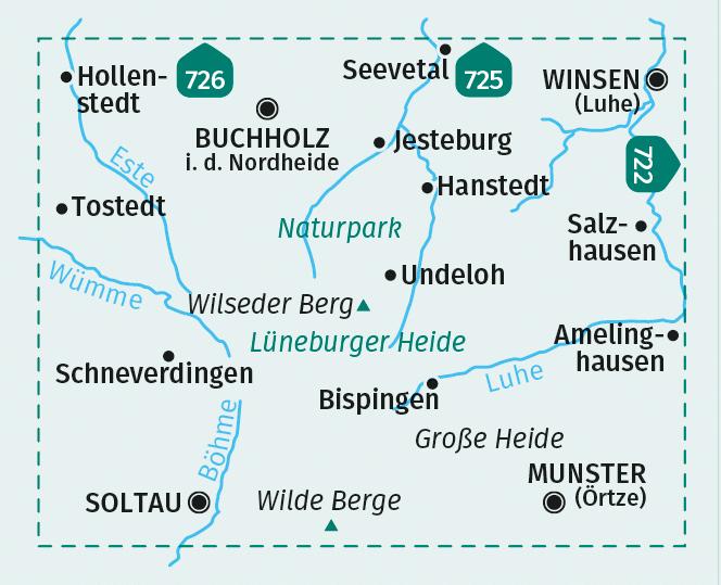 Produktbild Wanderkarte 718 Lüneburger Heide 1:50.000